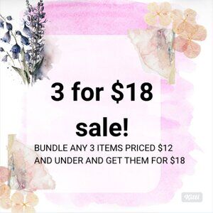 Sale! 3 for 18 sale!